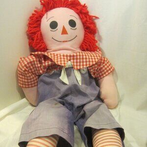RAGGEDY ANDY large 36" cloth doll VINTAGE